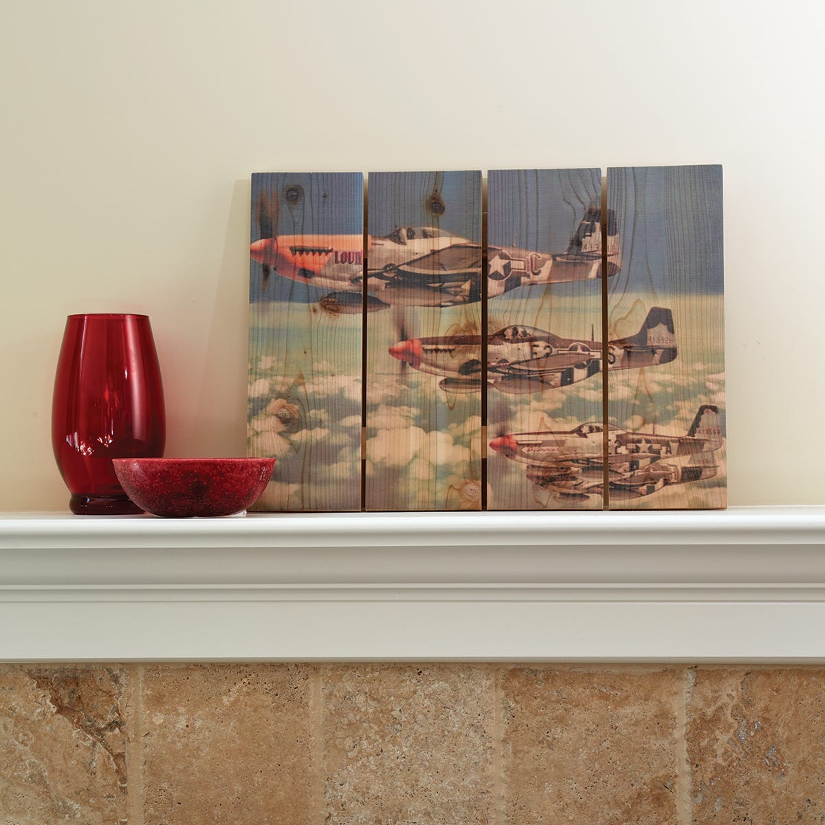 Aviation Wall Art p-51 mustang in flight cedar aviation wall art (large size) - from Aviation Wall Art p-51 mustang in flight cedar aviation wall art (large size) - from