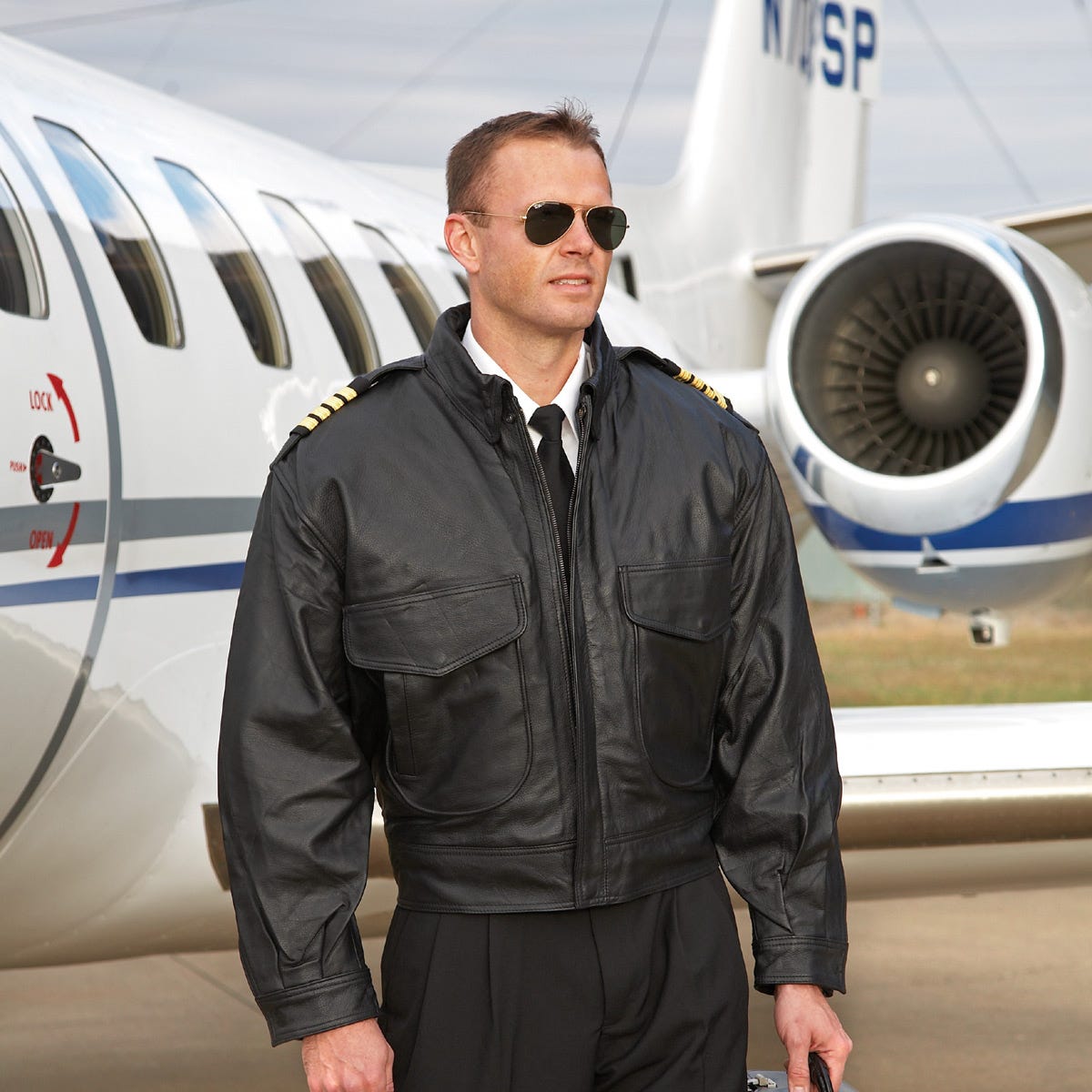 Airline Captain's Leather Flight Jacket | Apparel and Sunglasses ...