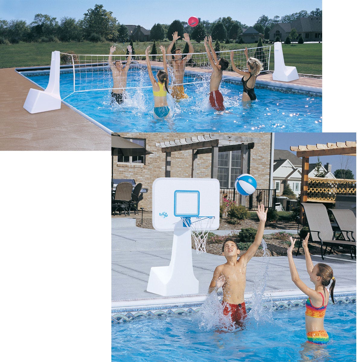 Pool Volleyball Basketball Combo Game Pool Recreation Pool and