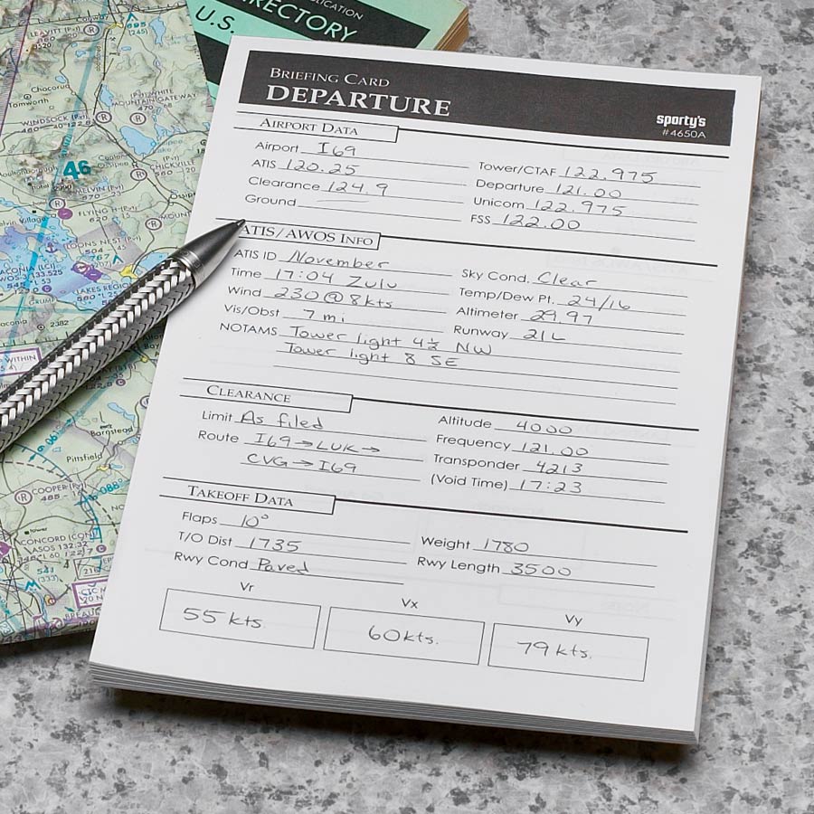 Sporty's Briefing Cards from Sporty's Pilot Shop