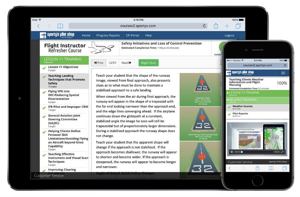 sportys efirc flight instructor refresher online course from american flyers firc answers