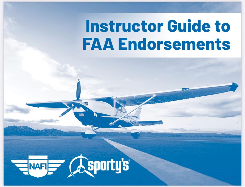 Sporty’s Releases Updated Instructor Guide to FAA Endorsements