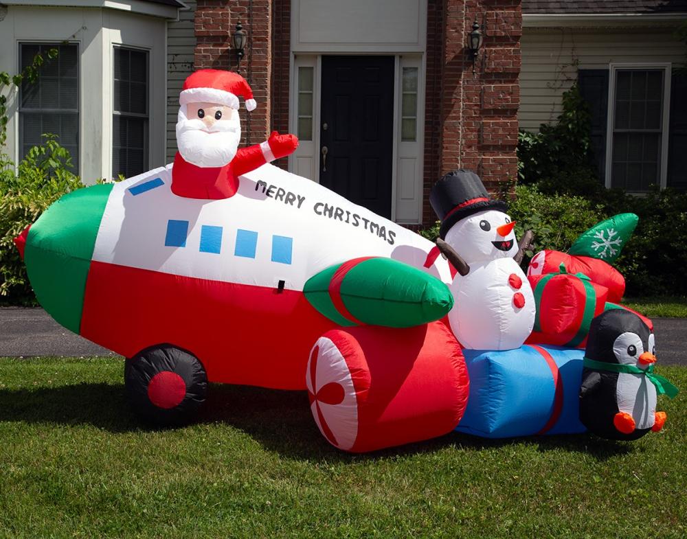 Soar into the Holiday Spirit with Sporty’s Aviation-Themed Christmas Inflatables