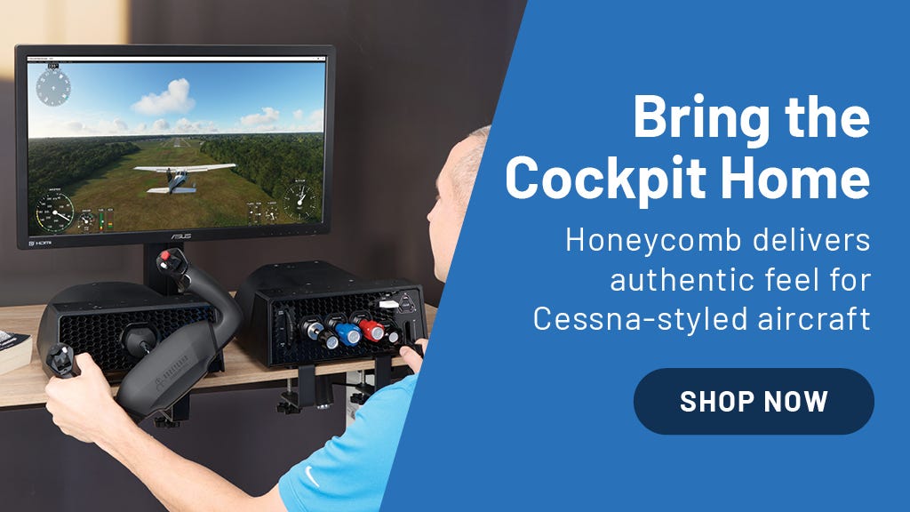 Cessna Flight Simulator Controls from Honeycomb Banner