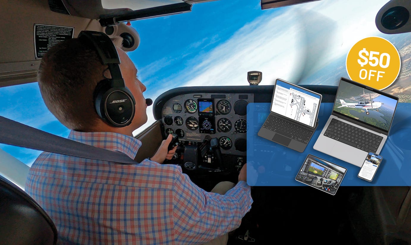 Pilot flying a plane