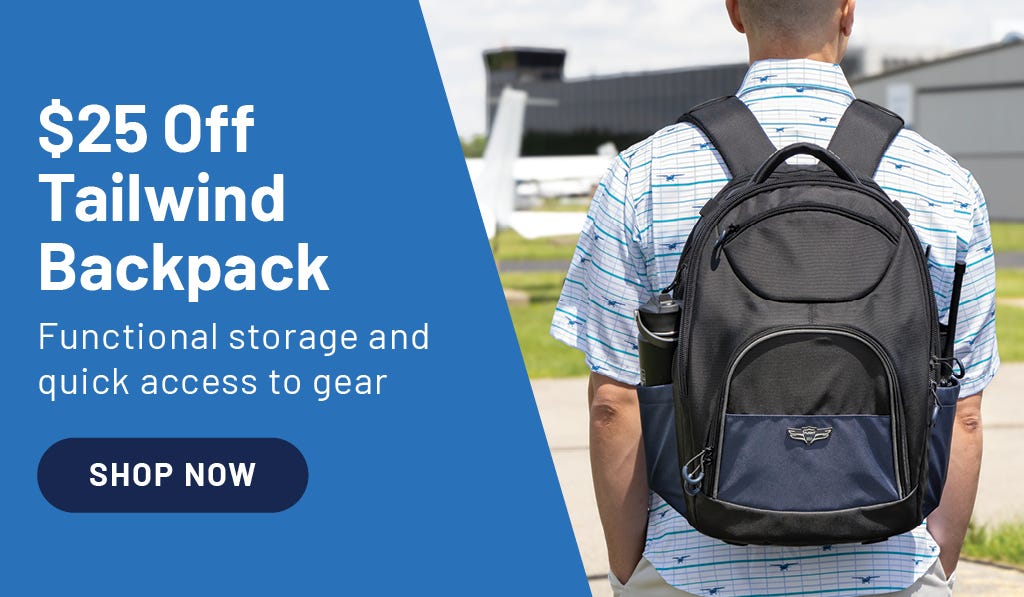 Man wearing tailwind backpack