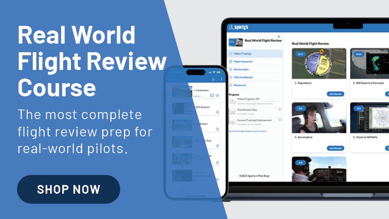 real world flight review course. the most complete flight review prep for real-world pilots. shop now.