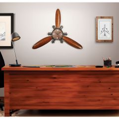 Metal Airplane Propeller Wall Clock   