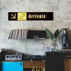 Airport Arrivals LED Wall Art Sign    