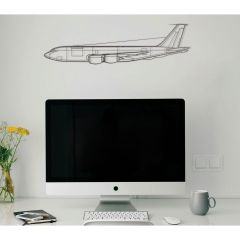 KC-135R Stratotanker Silhouette Metal Wall Art Sign     