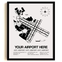 Custom Framed Airport Maps