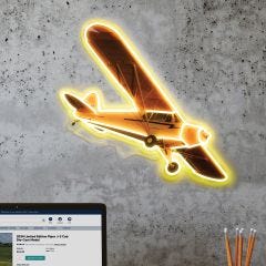 J-3 Cub LED Wall Art Sign 