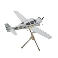 Overall view on Airplane on stand