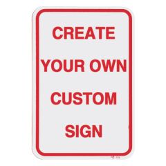 Custom Airport Signs (White - 12 in. x 18 in. )