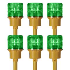 Solar Powered Runway Lights (Green) Set of 6    