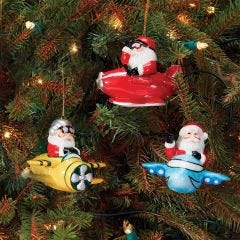 Complete (Set of 3) Aviation Ceramic Ornaments    