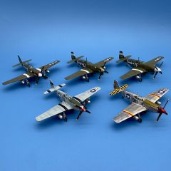 Complete Set of 5 P-51B Mustang Die-Cast Models