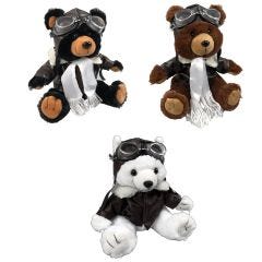 Aviator Teddy Bears (set of 3)