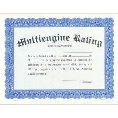 Multi-Engine Rating Certificate