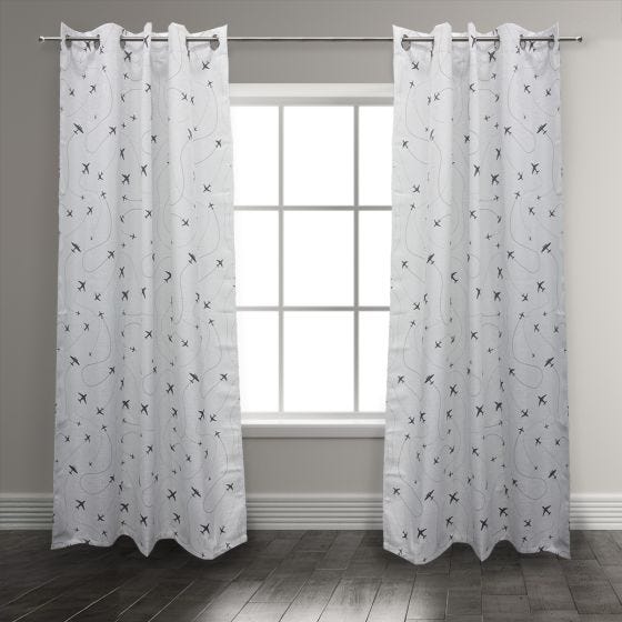 jet trails curtain set of 2
