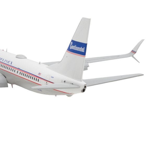 激レア品【未使用】コンチネンタル航空　1:200 737-900 Continental Airlines Retro Boeing 737-900ER Die-Cast Model
