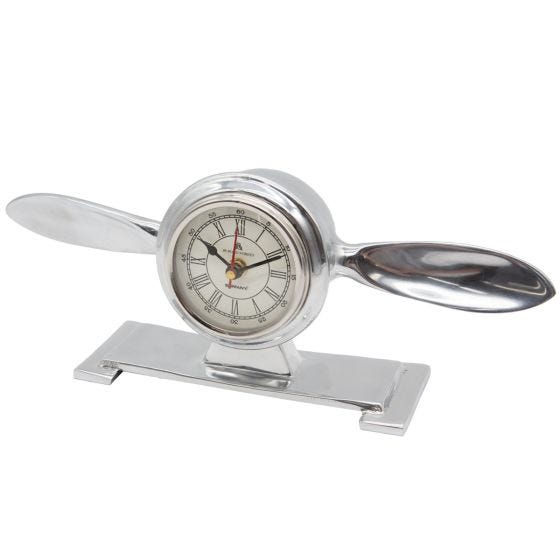 desk clock on white 