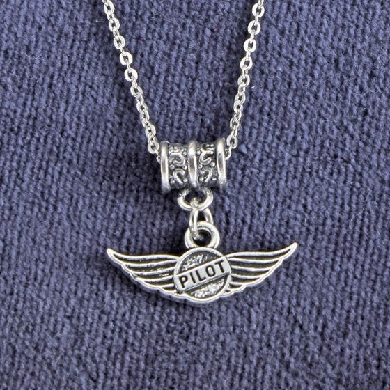 Pilot wings cheap necklace