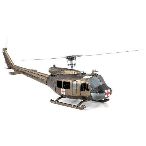 UH 1 Huey Helicopter 3D Metal Model Kit