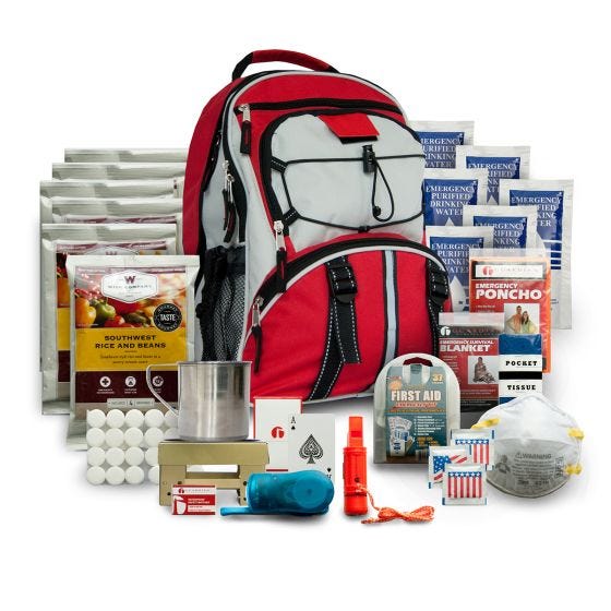 2 Person Hurricane Emergency Kit (3 Day Backpack)