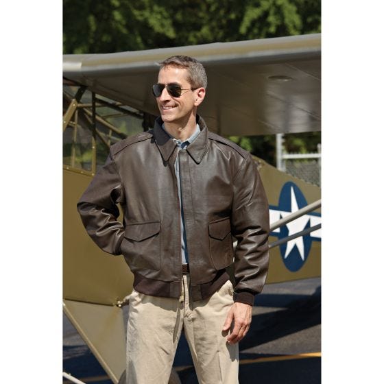 Classic Leather Bomber Jacket (A-2)