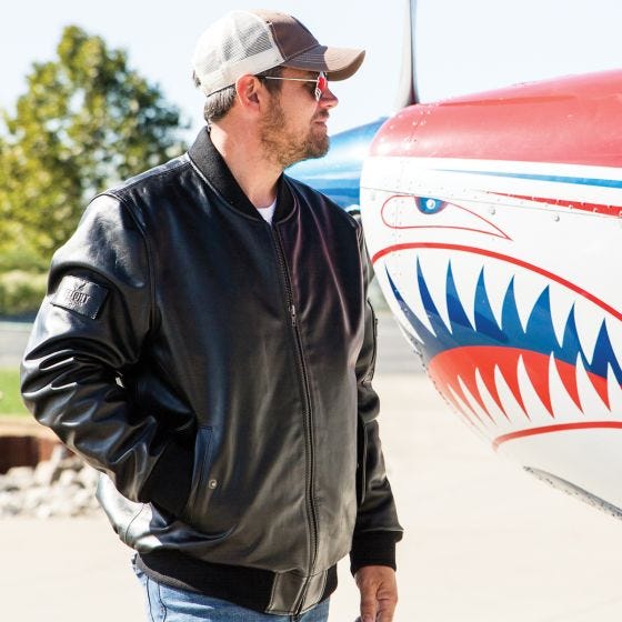 Flight Outfitters Leather MA-1 Jacket