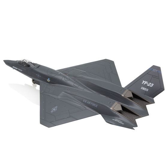 YF-23A Black Widow II Grey Ghost Die-Cast Model