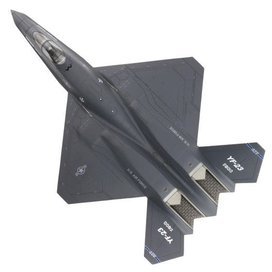 YF-23A Black Widow II Grey Ghost Die-Cast Model