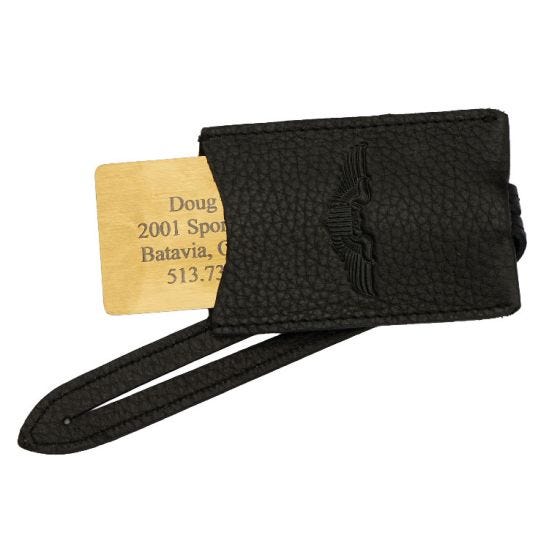 Pilot Wings Passport Holder and Custom Luggage Tag Set