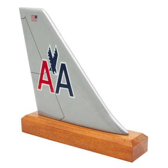 American Airlines Classic AA Logo Tail Display on white