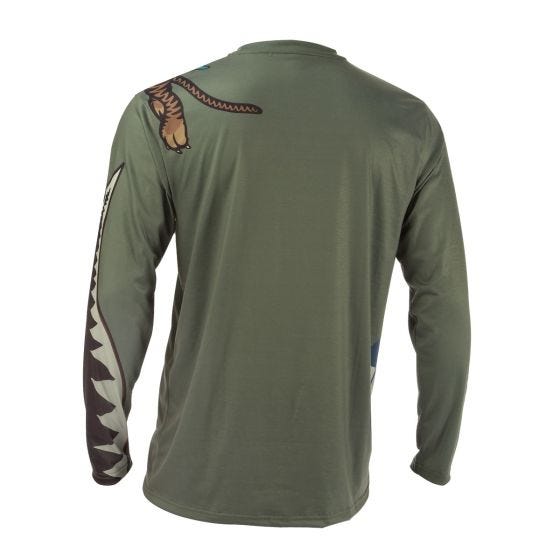 LONGSLEEVE T-SHIRT WAFFLE FLYING TIGERS ／ 長袖Tシャツ ワ Flying Tigers Long Sleeved Athletic Shirt