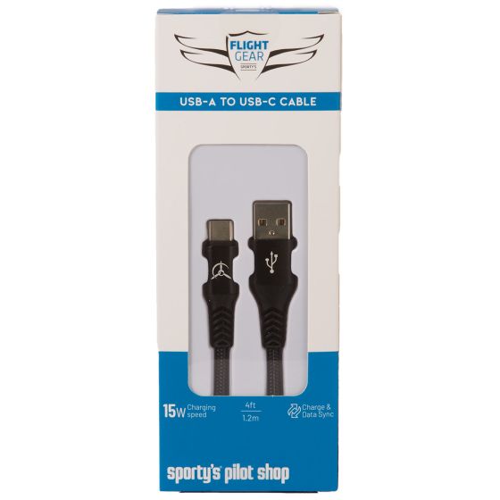 Flight Gear USB-A to USB-C Cable