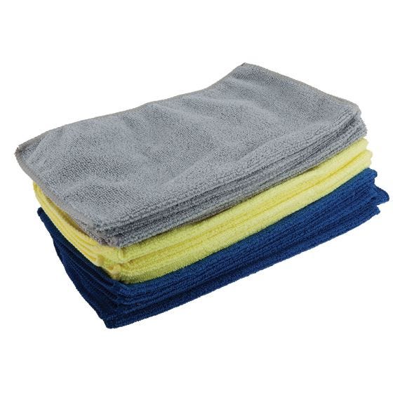 Clean Rite 12 x 12 in. Microfiber Cleaning Cloths - 18 per Pack
