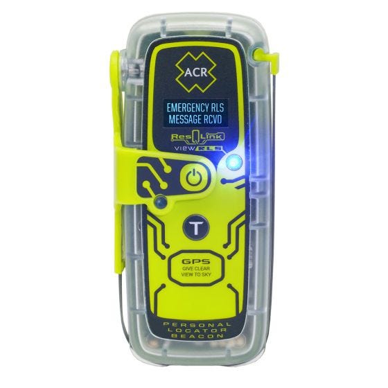 front of locator beacon