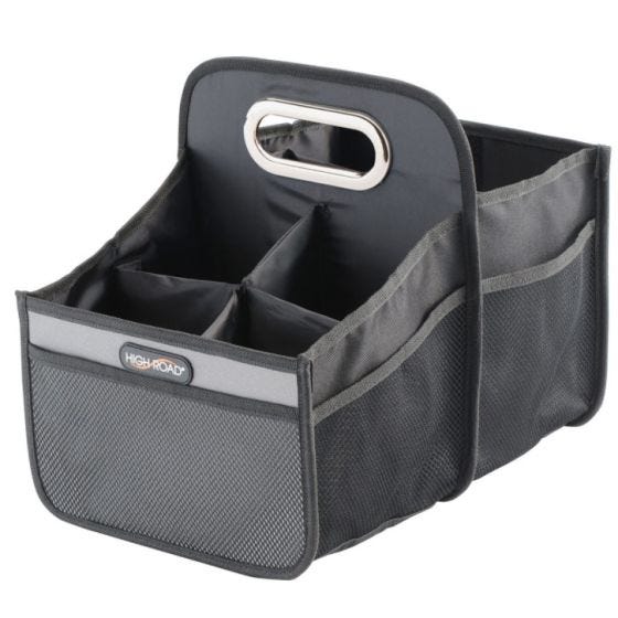 and Storage Use for Groceries LEER Gear Convertible Cargo Caddy Toys Collapsible 3 Compartment Cargo Caddy