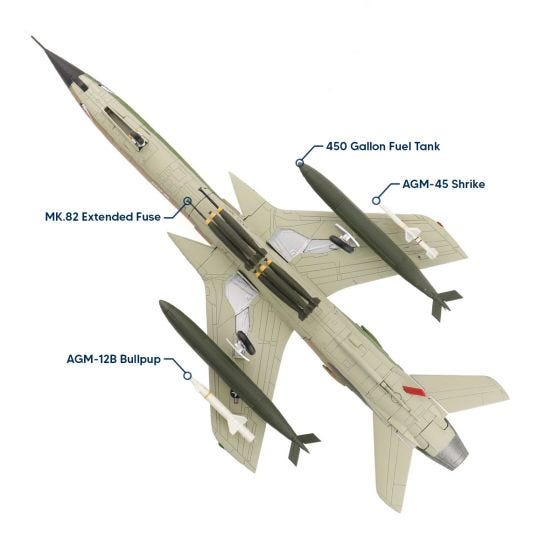 F-105F Thunderchief Peach 91 Die-Cast Model
