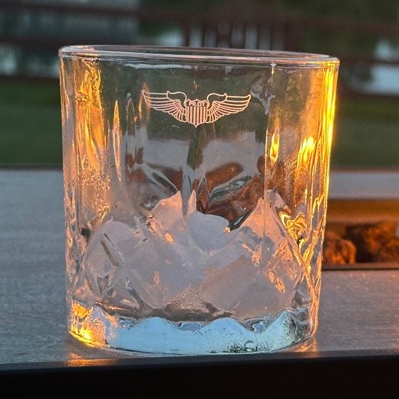 MIP Rocks Whiskey Old Fashioned Glass - Geschenk Für Piloten Mit 'I'm Just Plane Crazy' Aufdruck