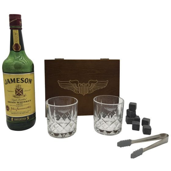 MIP Rocks Whiskey Old Fashioned Glass - Geschenk Für Piloten Mit 'I'm Just Plane Crazy' Aufdruck