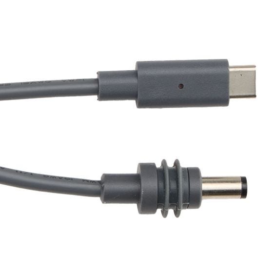 USB C to DC Cables up close USB C to DC Cables up close