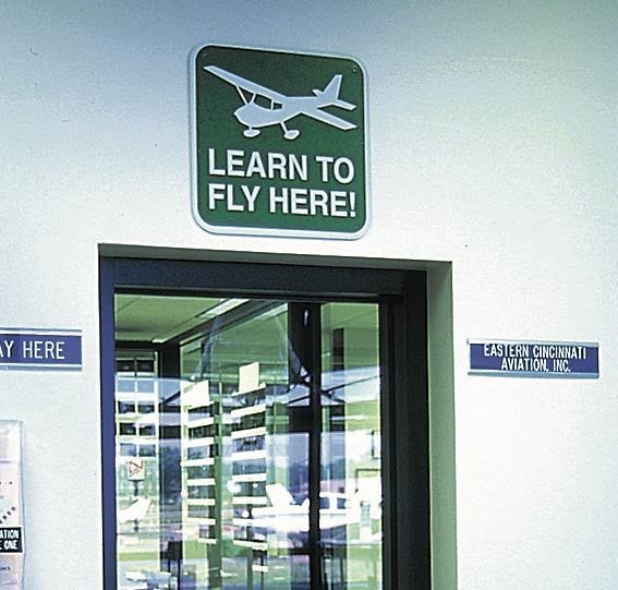 Learn To Fly Here Sign (24x24)