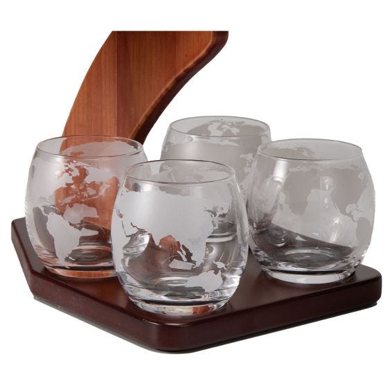 Deluxe Corporate Jet Decanter Glass Set