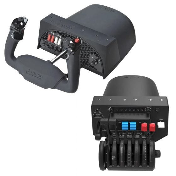 Honeycomb Alpha Flight Simulator Yoke and Bravo Throttle