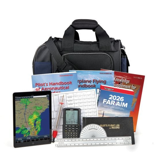 everything included with the Deluxe Learn To Fly Kit - Foreflight Edition