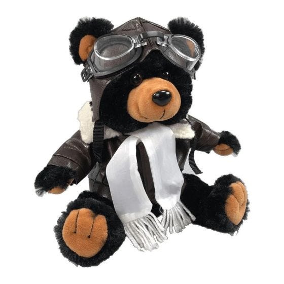 Aviator Teddy Bears (set of 3)