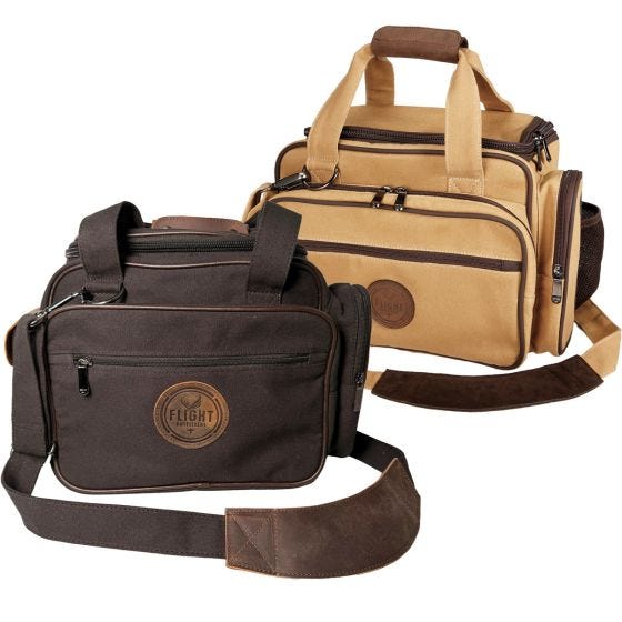black and brown bags on white